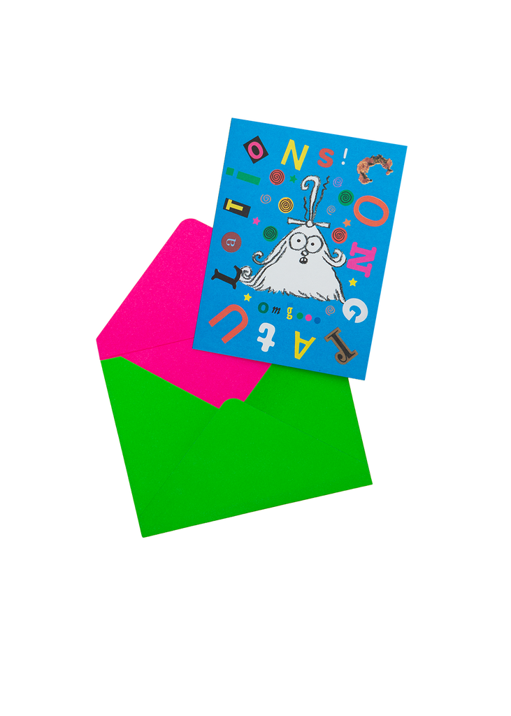 ドローイングハッピー SR カード CONGRATULATIONS! Wonderful News. Hurray! Celebration Card. Congratulations. Exams