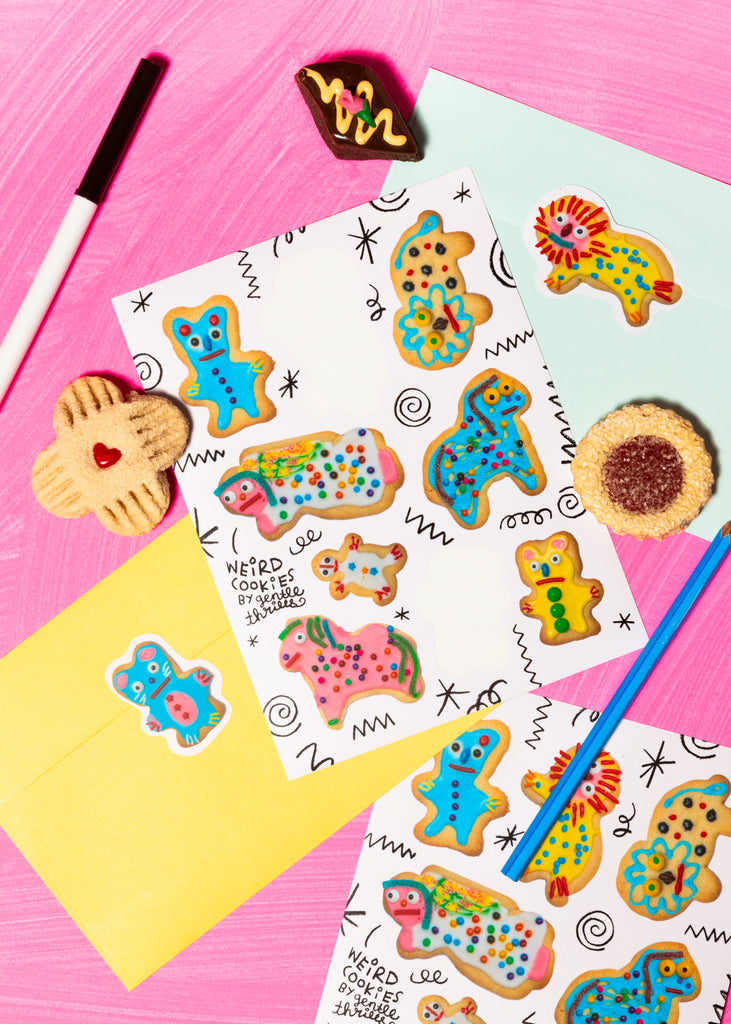 Cookie Sticker Paper weird cookies sticker sheet | gentle thrills