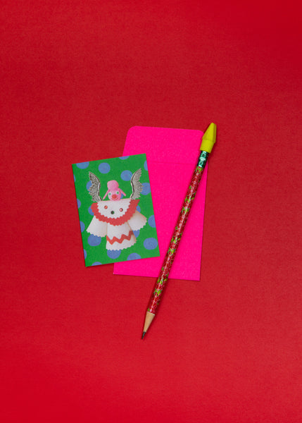 felt angel mini card