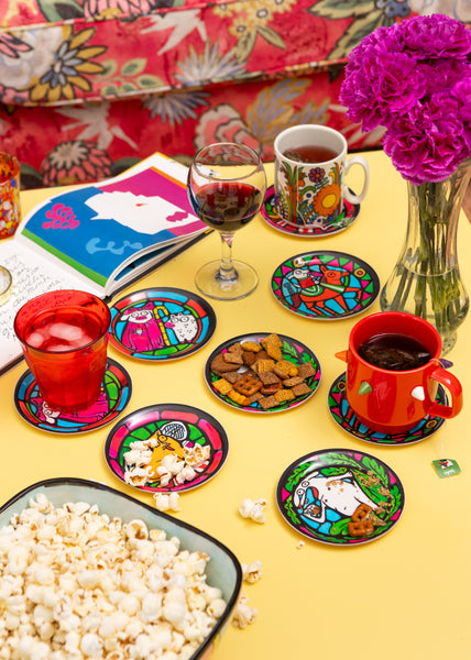 stained glass coaster set