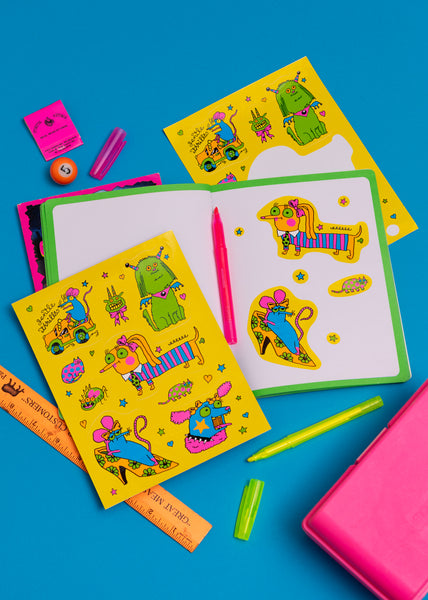 freaky friends sticker sheet
