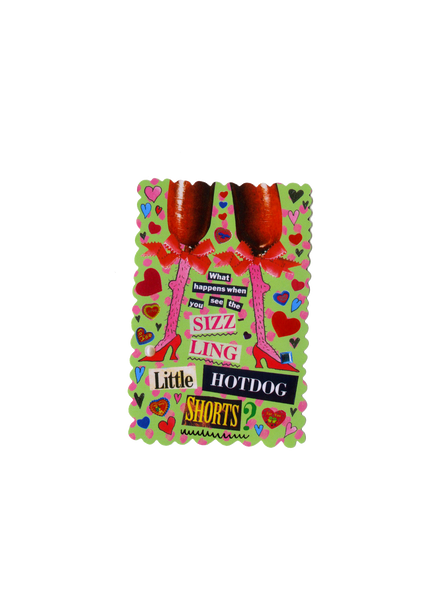 sizzling hot dog shorts sticker