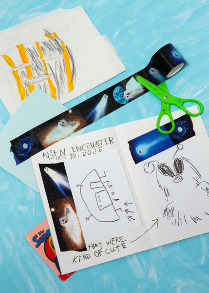 maltese in space washi tape