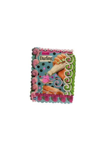 party pink darling sticker