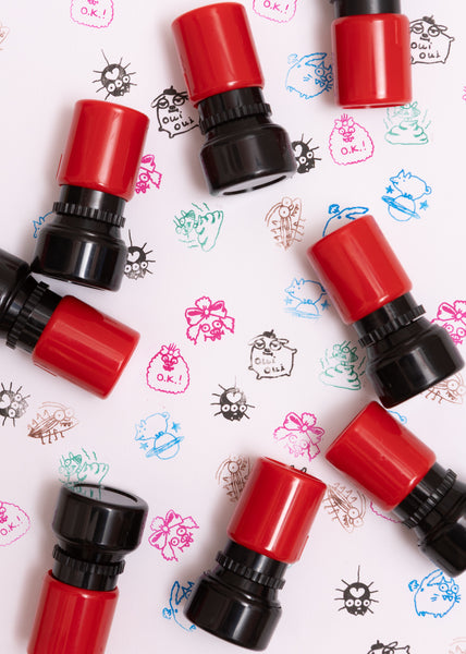 self-inking rubber stamp