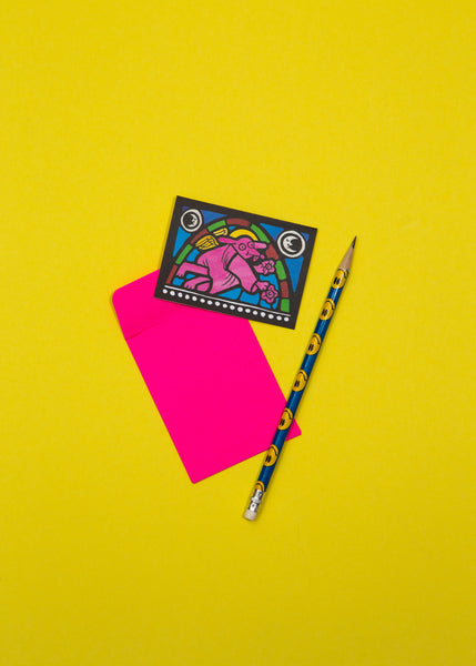 mini stained glass card