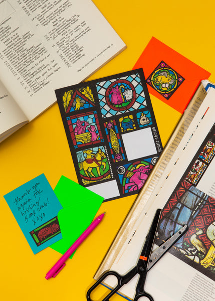 stained glass sticker sheet