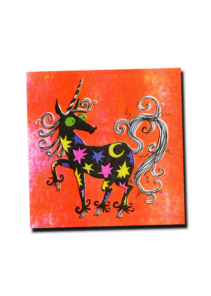 unicorn risograph print