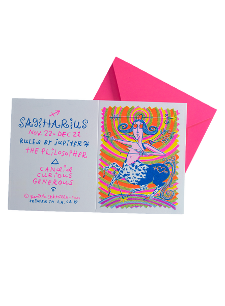 sagittarius risograph card